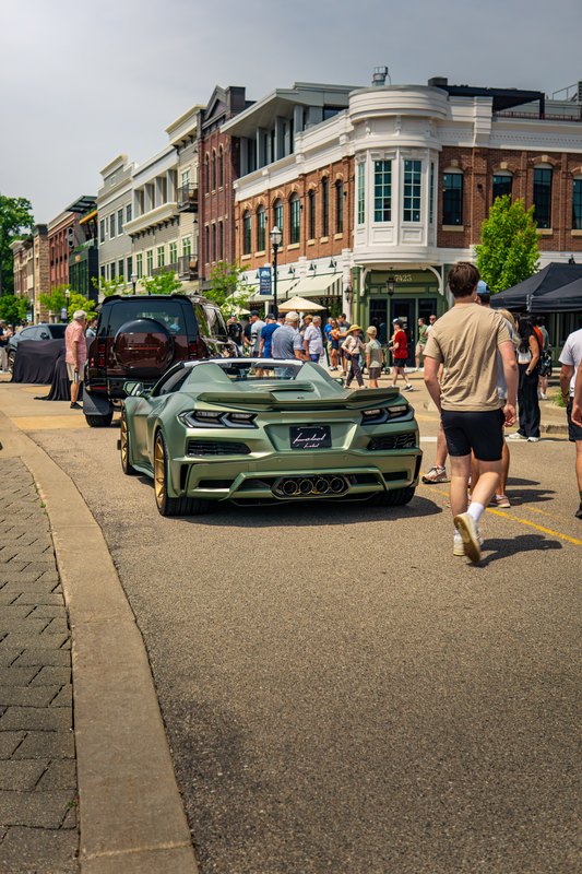 Exotic car at the Label Motorsports street car show in downtown Ada