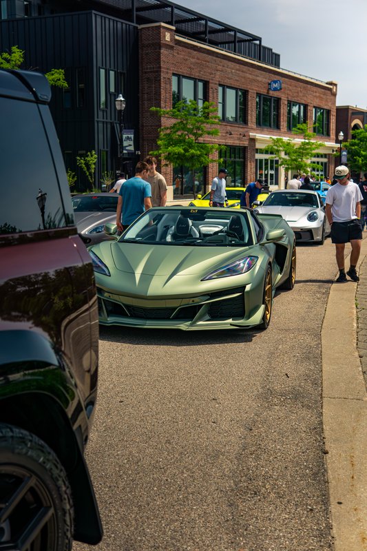 Exotic car at the Label Motorsports street car show in downtown Ada