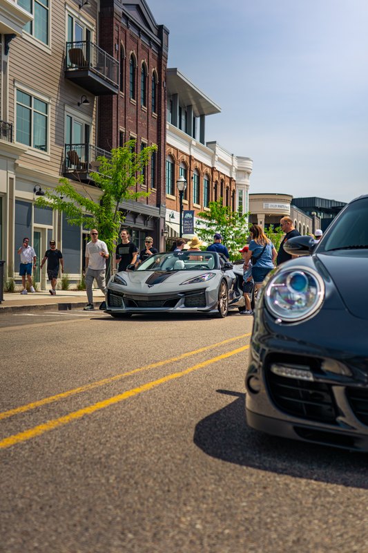 Exotic car at the Label Motorsports street car show in downtown Ada