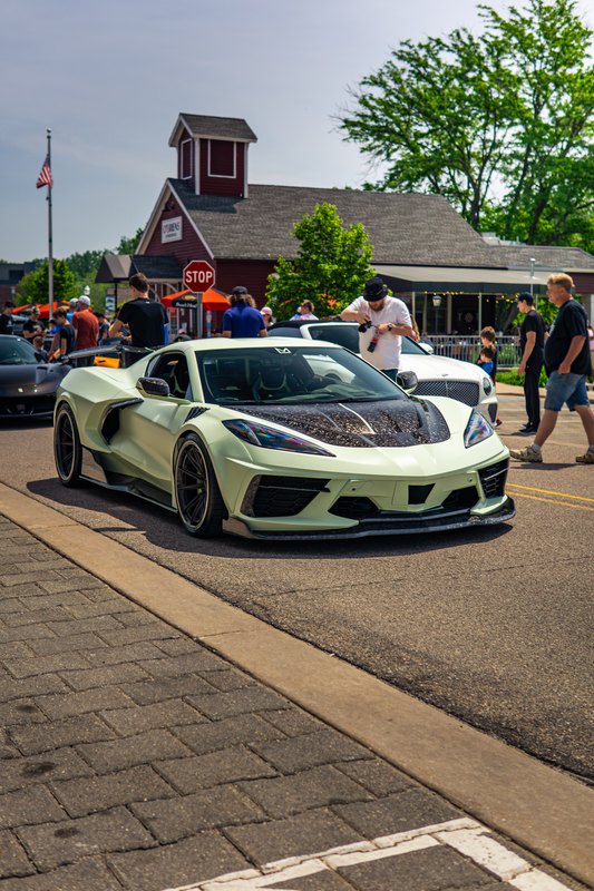 Exotic car at the Label Motorsports street car show in downtown Ada