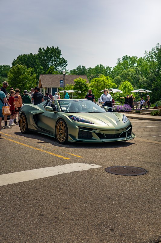 Exotic car at the Label Motorsports street car show in downtown Ada