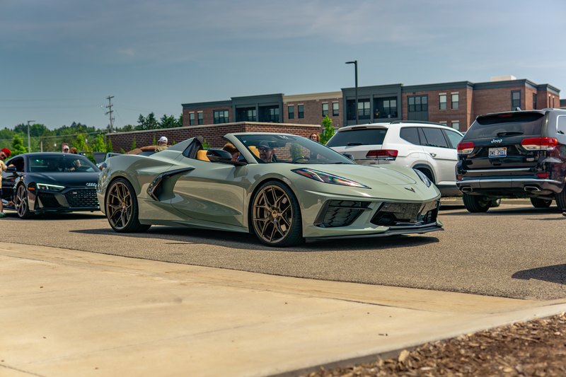 Exotic car at the Label Motorsports street car show in downtown Ada