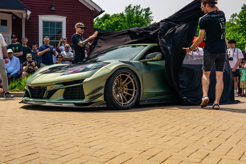 Exotic car at the Label Motorsports street car show in downtown Ada