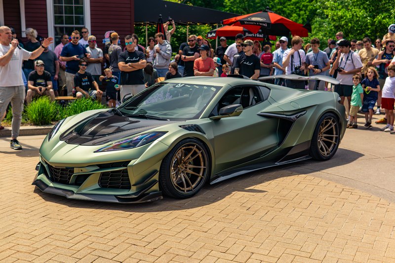 Exotic car at the Label Motorsports street car show in downtown Ada