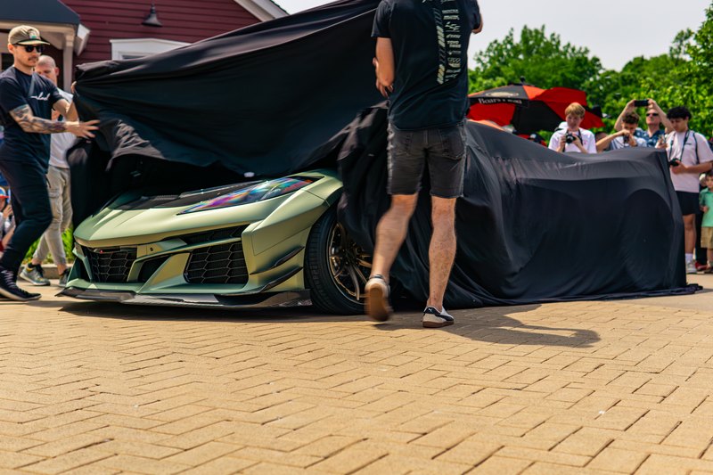 Exotic car at the Label Motorsports street car show in downtown Ada