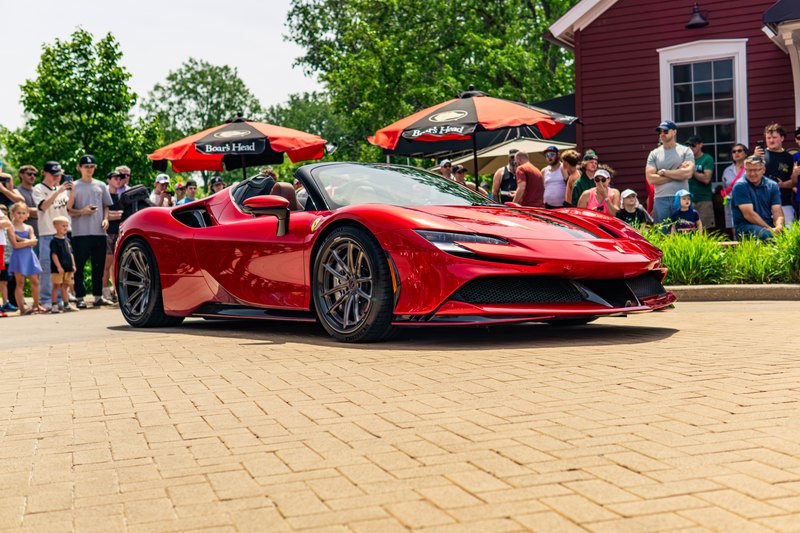 Exotic car at the Label Motorsports street car show in downtown Ada