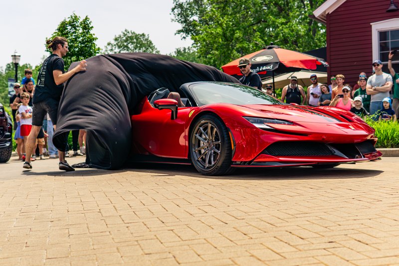 Exotic car at the Label Motorsports street car show in downtown Ada