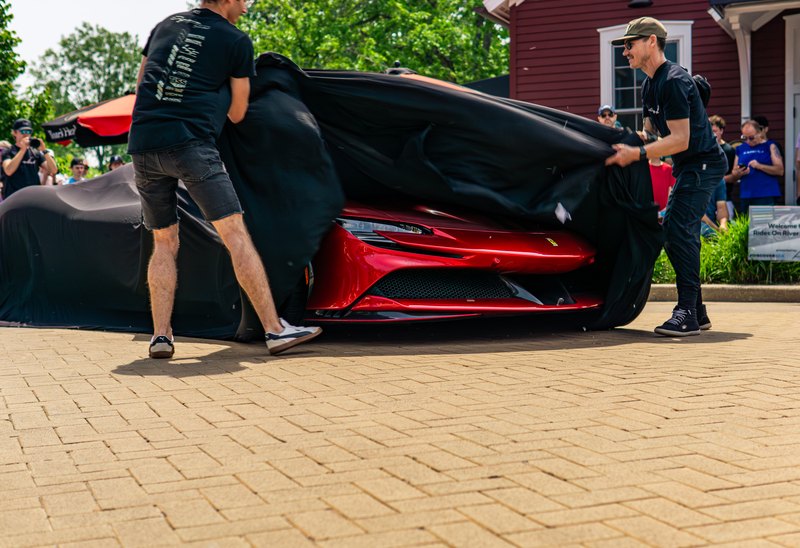 Exotic car at the Label Motorsports street car show in downtown Ada