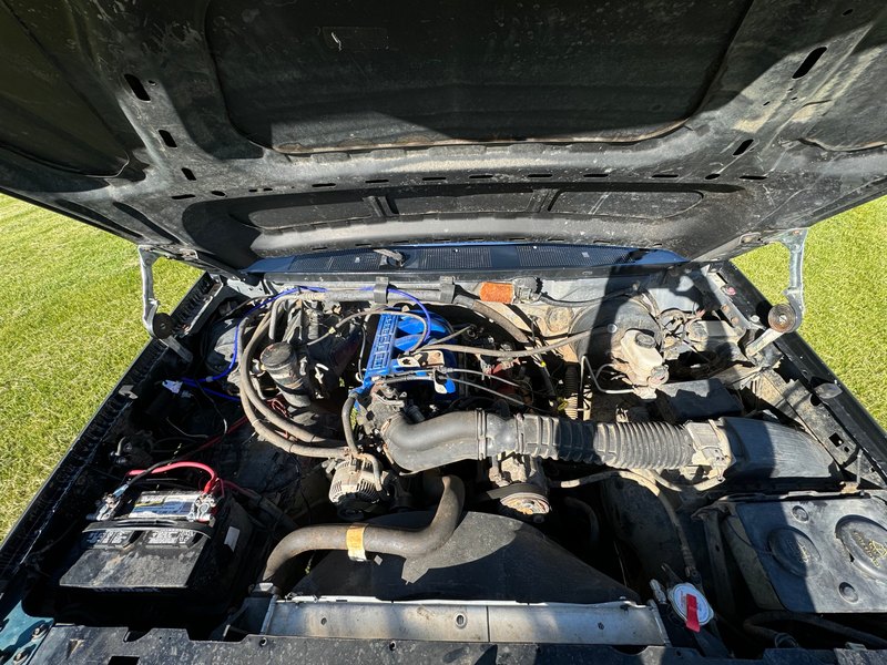 Engine bay, hood up, May 24, 2025
