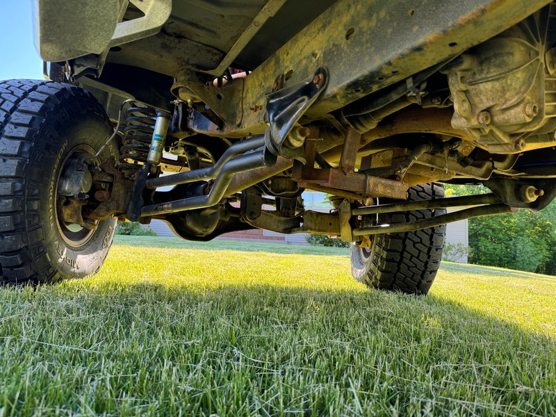 Underside: front suspension and drivetrain, May 24, 2025