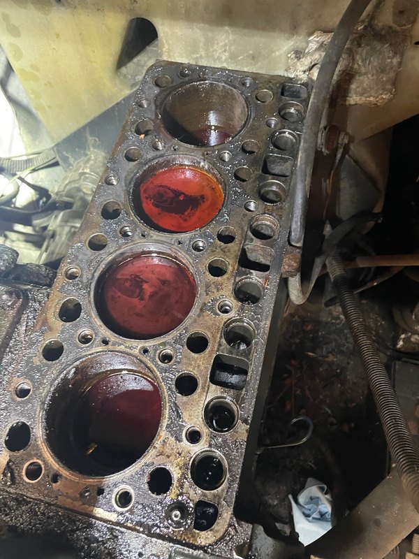 Head off: cylinder bores with rust, Jun 10, 2023