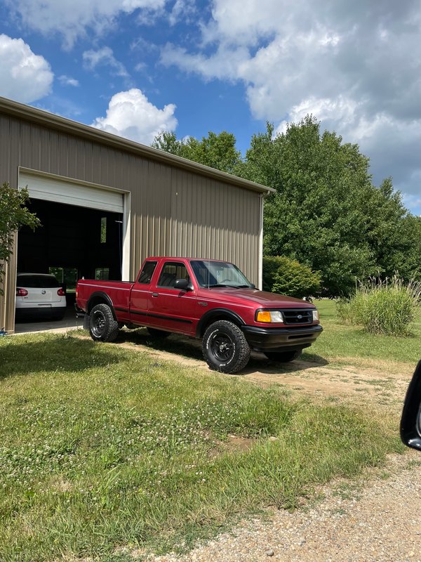 Back together outside the shop, Jul 7, 2022